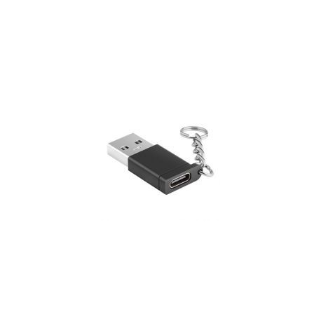 Adaptador Steren Usb-A Macho A Usb-C Hembra Negro Usb-4705