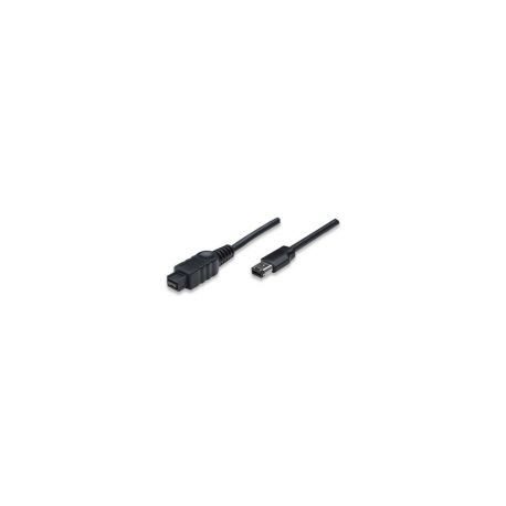 Cable Manhattan Firewire 800/400 1394B - 1384B 1.8M Negro 370486