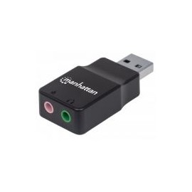 Convertidor Manhattan Usb A Audio 3.5Mm Negro 152754