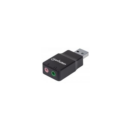 Convertidor Manhattan Usb A Audio 3.5Mm Negro 152754