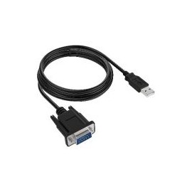 Cable Adaptador Brobotix 963579 Usb-A Macho A Serial Db9 Macho Negro