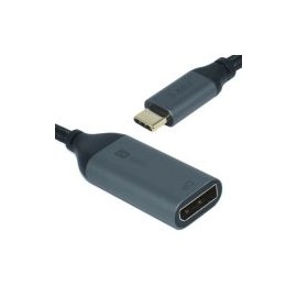 Cable Adaptador Ovaltech Usb-C - Displayport Hembra 4K 30Hz Negro Ovc-Dp