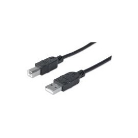 Cable Usb Manhattan V2.0 A-B 3.0M, Negro 333382