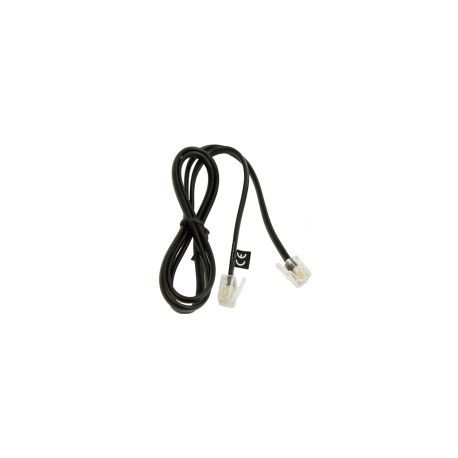 Cable Adaptador Jabra 8800-00-101 Para Teléfono Rj-9 Macho A Rj-6 Macho Negro