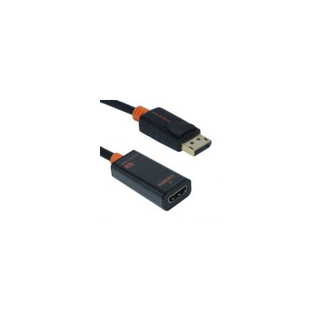 Cable Adaptador Ovaltech Displayport Macho - Hdmi Hembra Negro / Naranja Ovdp-Hdmia