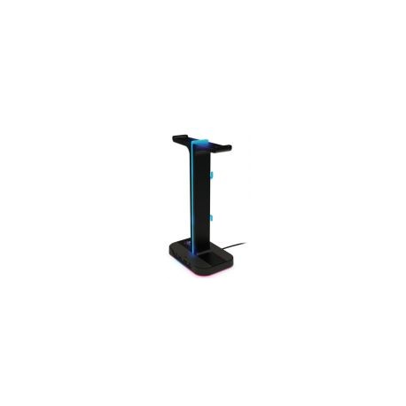 Soporte Para Audífonos Xtech Xth-690 Rgb Usb 2.0 Negro