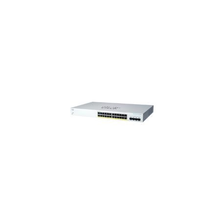 Switch Cisco Cbs220 24X Puertos Poe 1000Mbps + 4X Puertos Sfp 8.000 Entradas Gestionado